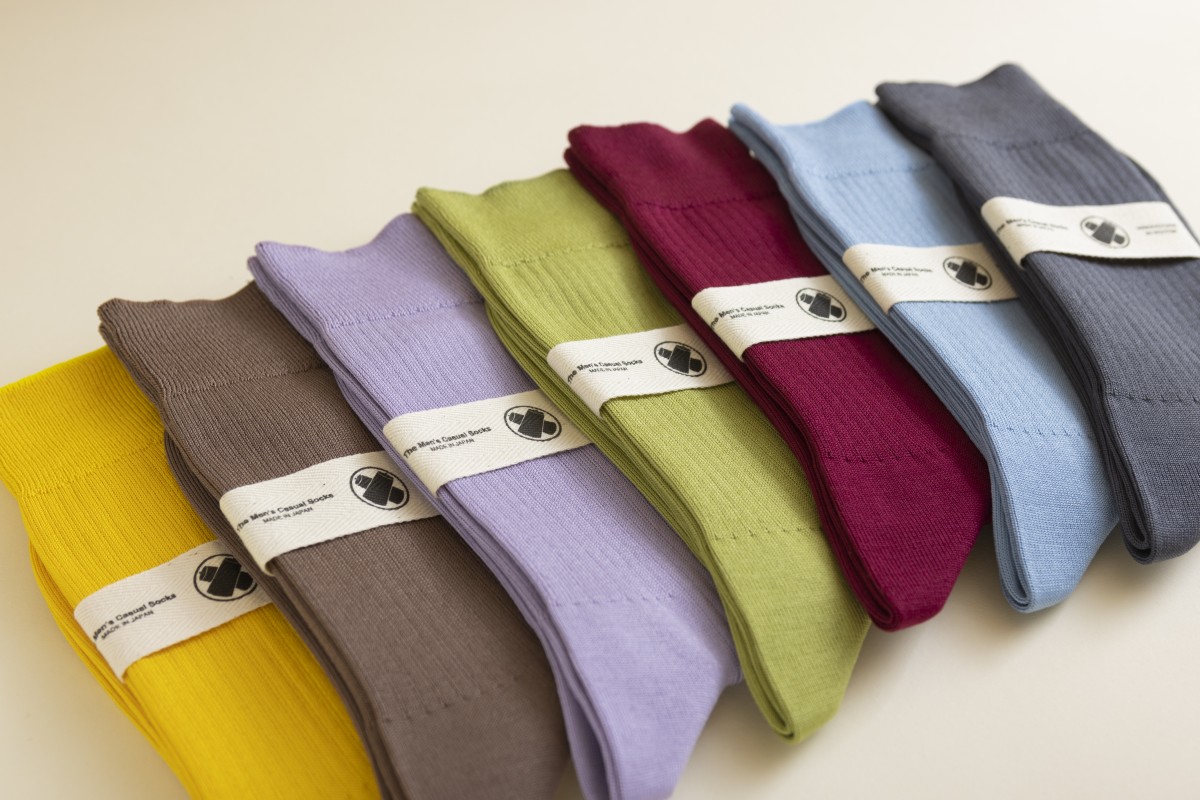 URBAN CASUALRIB NTCC-17 靴下 モスグリーン - NOUTOMI